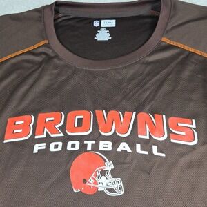 Team Apparel NFL Cleveland Browns Football Jersey Mens 4XL Brown Short Sleeve